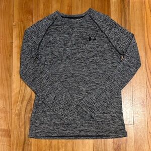 Under Armour Heat Gear Heathered Black Long Sleeve Tee